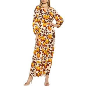 Alexia Admor Fall Floral Maxi Dress